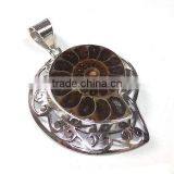 925 silver jewellery ammonite fossil pendant handmade jewelry Vintage jewellery