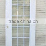 15 panel glass door with wood edge