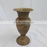 Shabby Chic Style Antique Brass Metal Vase