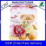 Promotion Price Red Adjustable Cable Lock Heart Shaped Padlock thumbnail-1