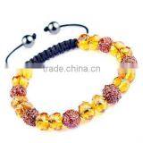 Gold color shamballa bracelet