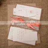 Handmade Burlap Wedding Invitations 2015 thumbnail-1