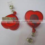 Heart Shape Badge Reel Name Card Holder