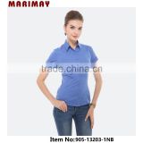 lady summer fashion navy blue short shirt design amazon apparel professional clothing suppliers china