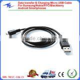 Data Transfer & Charging Micro USB Cable For Sumsung/Nokia/HTC/Blackberry Android Smartphones
