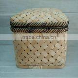 Natural Bamboo Storage Basket With Lid 2016