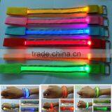 2015 New Style 2.5 cm Nylon Flashing LED Snap Reflective Bracelet thumbnail-3