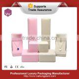 Pink Color Elegant Gift Box Jewelry Velvet Wholesale