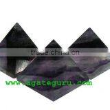 Purple flourite pyramids : Wholesale Pyramids Khambhat Supplier