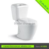 K100B New design apartment white washdown two piece water saving toilet chair for elderly