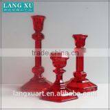 More Sizes Cheap Tall Red Long Stem Glass Candle Holder thumbnail-4