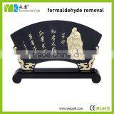 Environmental Friendly Fan Shaped Chinese Traditional Wood Carving Handicraft for Home Decor