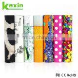 Colorful Pattern 2600mah External Power Bank Portable Battery Charger Best for Promotional