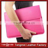 Hot Pink Card Slot Magnetic Leather Sleeve Case For Macbook Air 13 and Macbook Pro 13 With Retina,For Macbook Bag thumbnail-1