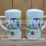 New Owl Decal Salt and Pepper Shaker Herb Shaker Spice Shaker