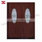 FRP GRP SMC Door Fiberglass DOOR Woodgrain Texture Door and Door Skin-double Door-3 Panels thumbnail-1