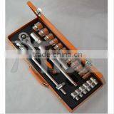 24 Pcs Ratchet Handle Socket Set /car Repair Tool Kit Metal Box Tool Set thumbnail-3