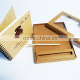 High Quality Spiral Paper Notebook With Nice Box Package/Kraft Paper Notebook With Pen thumbnail-2