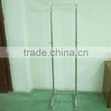 Folding Single Rail Garment Rack With Wheel