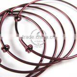 65mm Diameter Dark Red Brass Simple Adjustable Wiring Bracelet for Beading DIY Jewelry Supplies 1900048 thumbnail-3