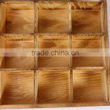 Burning Color Compartment Tray,wooden Rustic Tray,supermarket Wooden Tray thumbnail-2