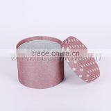 Round Pink Paper Tea Box Glitter Cardboard Tube Box