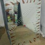 Double Coated Aluminium Mirror Tinted Mirror With Design, Decorative Bathroom Back Painted Mirror thumbnail-5