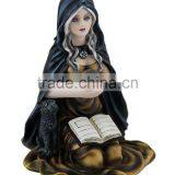 Personalized Handmade Painted Decorative Resin Halloween Kneeling Witch Figurine thumbnail-1