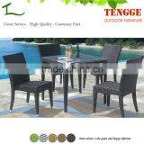 YH-5013 Poolside Black Rattan Cheap Dining Table and 4 Chairs thumbnail-1