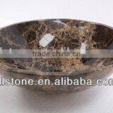 Dark Emperador Marble Sink Washbasin thumbnail-1
