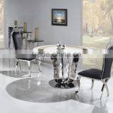 TH283 Good Quality Marble Top Round Dining Table thumbnail-3