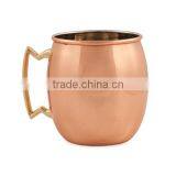 BPA FREE SMOOTH 100% COPPERTISAN BARREL MOSCOW MULE DRINKING MUG thumbnail-1