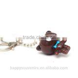 Lovely Brown Bear Custom Keychain thumbnail-3