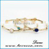 Guangzhou New Arrival Girls Design Fancy Wire Stone Bangle thumbnail-3