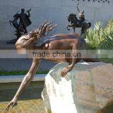 Home Decor Metal Craft Life Size Sexy Nude Woman Bronze Sculpture Fountain thumbnail-3