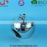 BSCI Audit Factory Metallic Electroplate Silver Ceramic Apple Shape Beautifully Carved Ceramic Lantern thumbnail-2