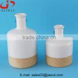 Hot Sales Glazed White Ceramic Wood Border Vases for Home Decor, Modern Ceramic Vases thumbnail-3