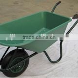 85L Green plastic tray wheel barrow with pneumatic wheel wb6424s