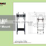 Tilting Screen LCD TV Wall Mount, Mobile TV Holder Bracket Cart With Wheels thumbnail-2