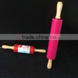 16162 Rolling Pin Non-Stick Silicone Surface Rolling Pin Wooden Rolling Pin Handl thumbnail-6
