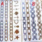 T002-006 Metallic Gold Removal Wholesaler Temporary Tattoo Design Male thumbnail-1
