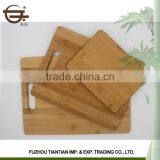 High Quality 3 Pieces Various Size Eco-friendly Square Bamboo Cuttingboard thumbnail-3