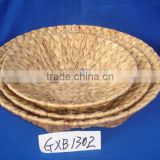 Handmade water hyacinth storage basket 2013 design