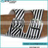 Newest 2015 Ladies Sandal Shoes With Double Strap Mule Striped thumbnail-5