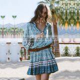 Boho Print Floral Summer Beach Dress thumbnail-1