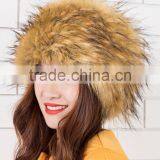High-grade Winter/autumn Warm Thick Russia Mongolia Flat-topped Faux Fox Fur Hat thumbnail-4