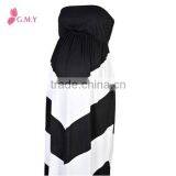 Women's Maternity Chevron Tube Maxi Dress, Off-shoulder Maternity Evening Dress Wholesale thumbnail-2