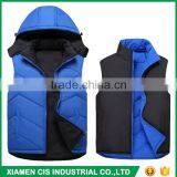Top Fashion Winter Warmful Outwear Mens Hooded Reversible Down Feather Vest thumbnail-1