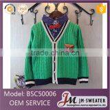 Latest Design Children Sports Cardigan 100% Cotton Boys Sweater Jacket Coats thumbnail-1