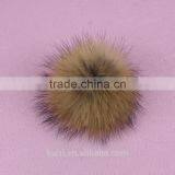 10-15cm Genuine Raccoon Fur Pom Poms Fur Balls DIY for Children Knitted Cap Gloves Keychain Beanies Jewelry Accessories thumbnail-4